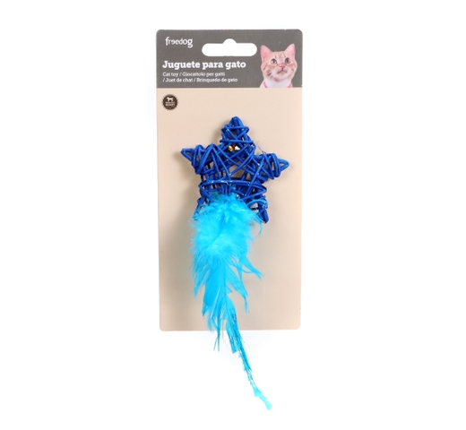Freedog estrella lila con plumero 13x7cm 1